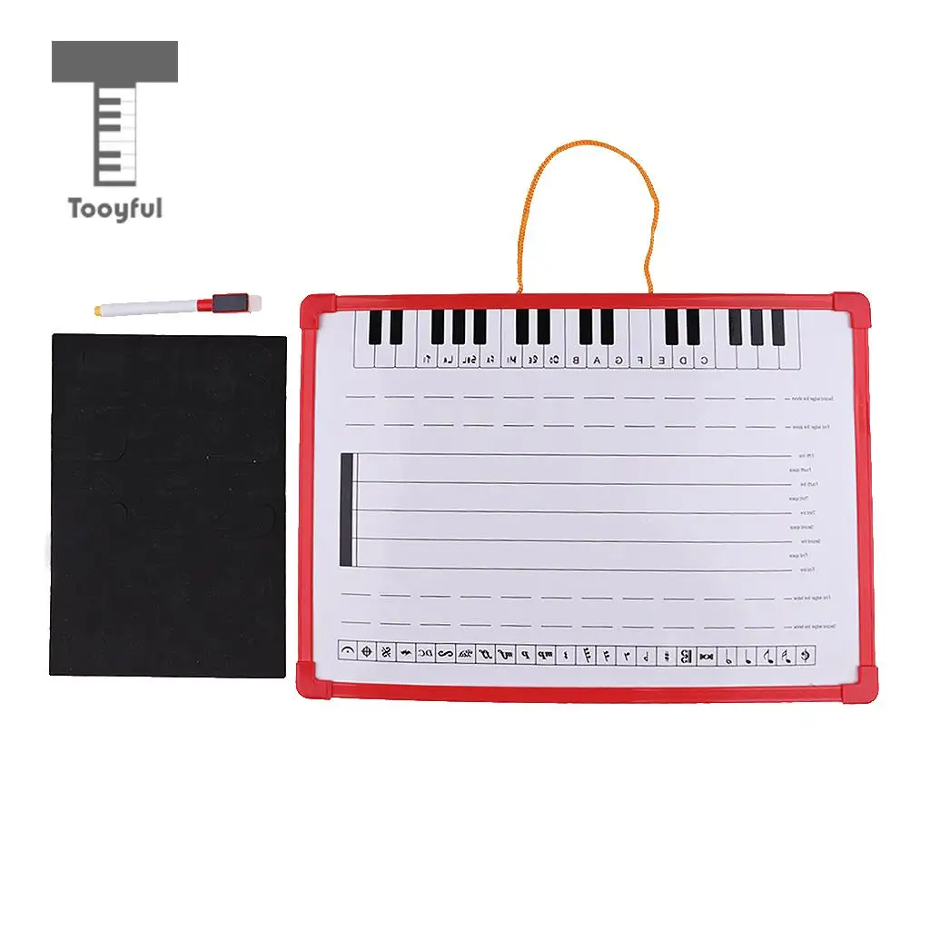 Music Notation Whiteboard Dry Erase Board with Music Staff Magnet for Meeting School Teaching