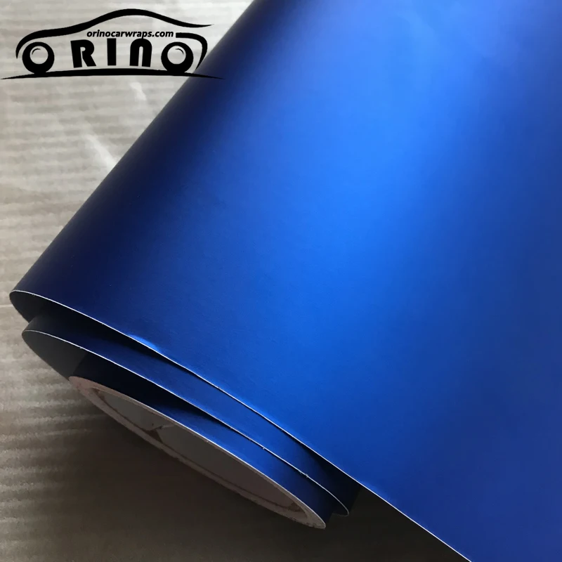 Blue Metallic Chrome Vinyl Wrap Film-1