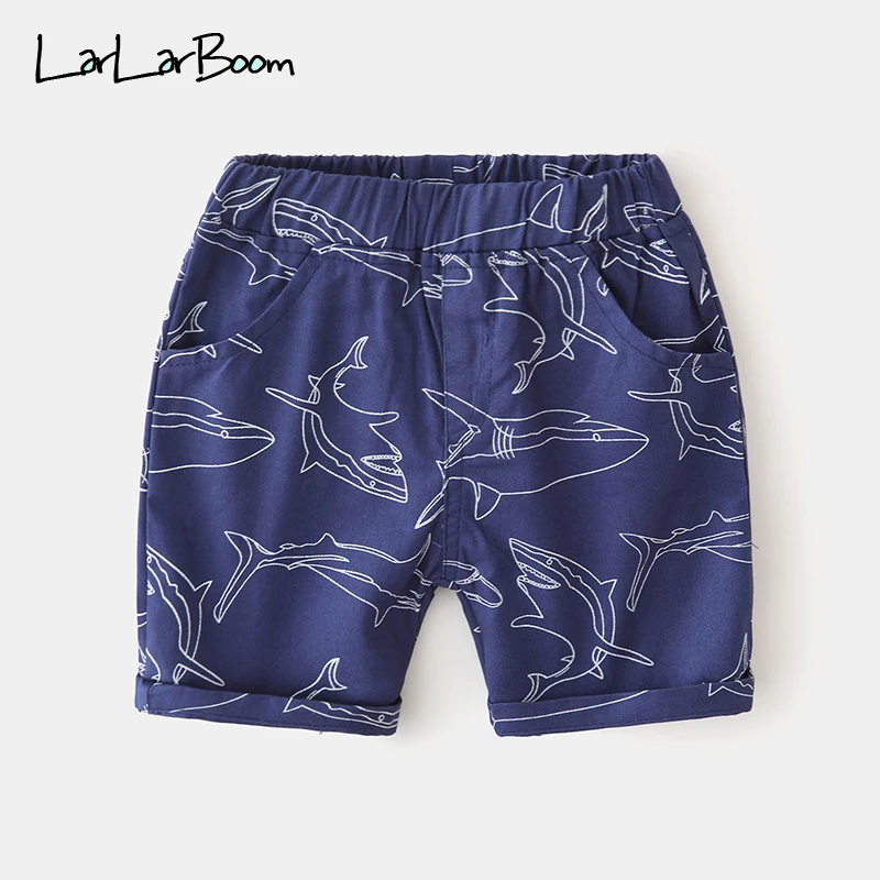 

LarLarBoom Boys Shorts 2019 New Summer Casual Children's Trousers Kids Clothes Shark Pattern Cotton Baby Boy Shorts