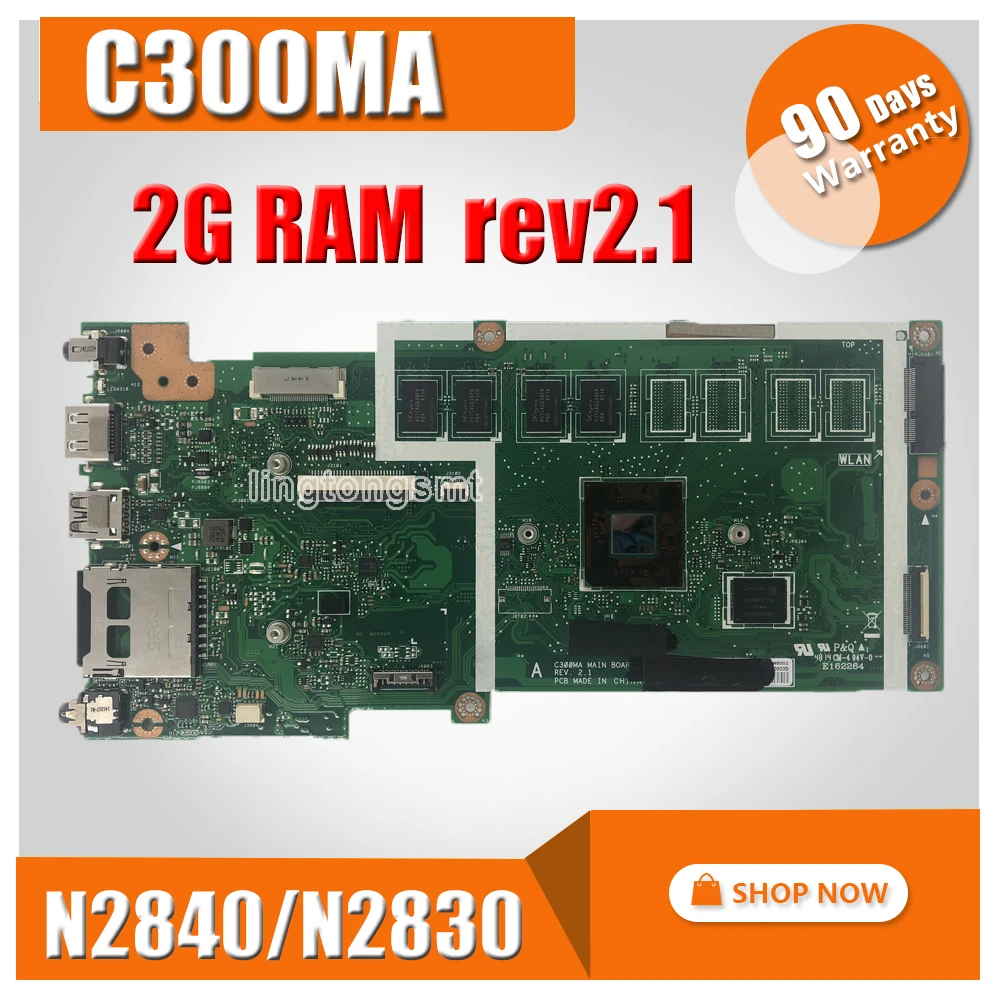 C300MA материнская плата для For Asus C300M работает 100% тест оригинальный EMMC16G N2840/N2830 CPU 2G RAM