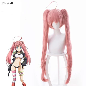 

Milim Nava Pink Pigtails Cosplay That Time I Got Reincarnated as a Slime Synthetic Hair Cosplay Halloween Hair for Adult