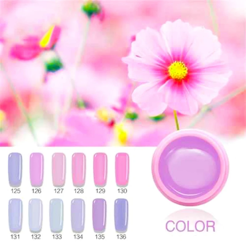 

UV Painting Gel 12 Colors Nail Art Diy Soak Off Gel 6ml Nail Enamel UV Nail Gel Polish Lacquer Varnish Nude pink Series