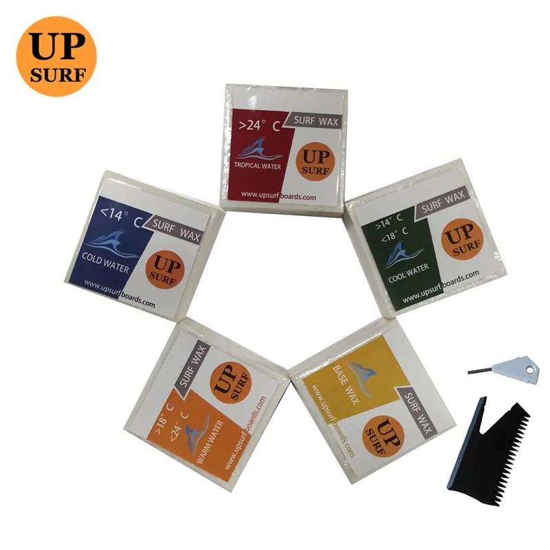 

5 in per set Surf Wax+ wax comb+fins key base/cold/Tropical/cool/warm Water Wax surfboard accessories for surfing cire