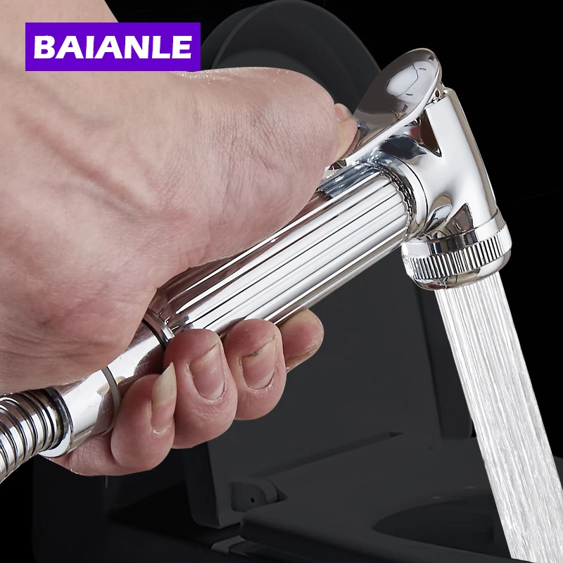 Baianle Multi function Shower Head Pull Out Hand Held Bidet Brass
