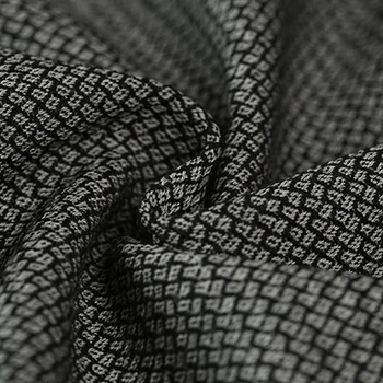 

147CM Wide 360G/M Weight Stretch Small Check Print Black White Wool Polyester Acrylic Fabric for Autumn Spring Dress Jacket E912