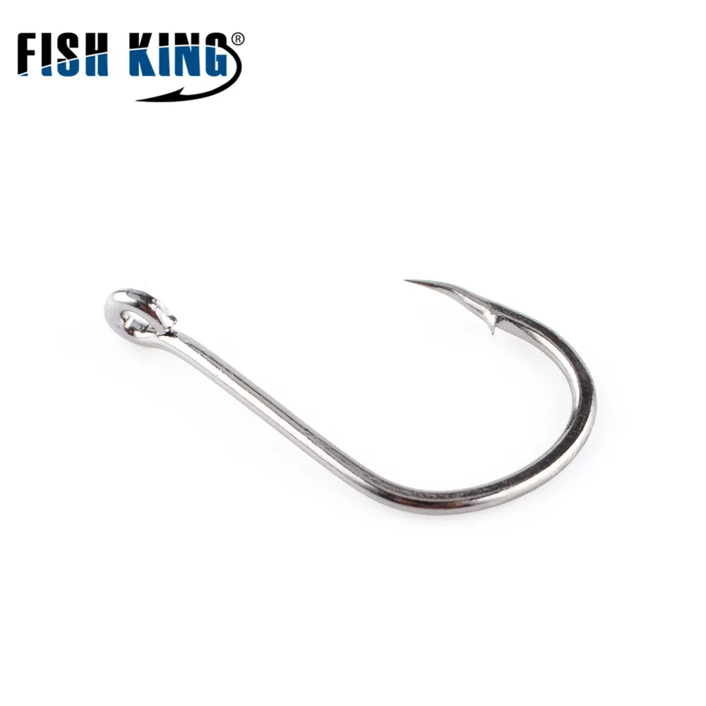

FISH KING High Carbon Steel Fishing Hook With Ringed 1# 2# 4# 6# 8# 10# 10Pcs 1/0# 2/0# 3/0# 8PCS Carp Fishing Accessories Pesca