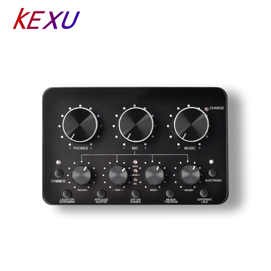 

KEXU profession multi-function Live sound card for microphopne recording Supports mobile phones computers for BM-800 and more