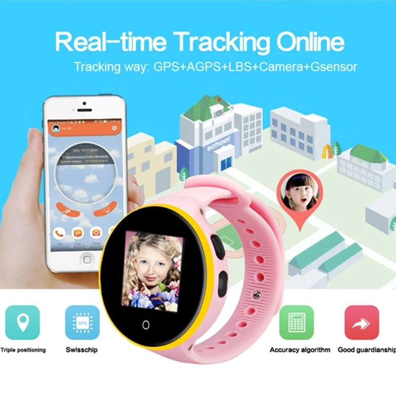 Детские Смарт часы ZGPAX S669 наручные 1 22 дюйма трекер для детей GPS SOS поддержка SIM