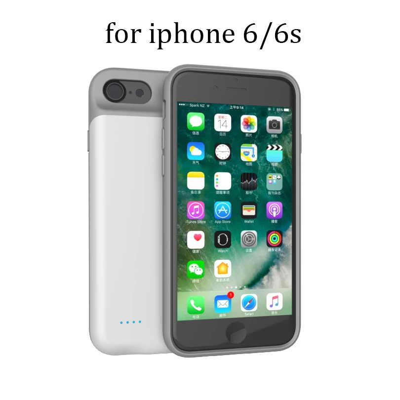 NENG 3000 mAh аккумулятор для iPhone 6 6s power Bank Charing чехол для iPhone 6 6s 7 8 Внешний аккумулятор зарядный чехол - Цвет: white 6 6s