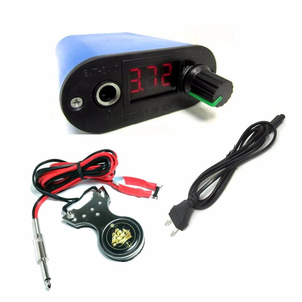 

Mini Compact Tattoo Source Tattoo Power Supply With Combine foot pedal clip cord