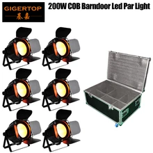 6in1 Roadcase с колесами 200 Вт COB светодиодные парные прожекторы холодный белый/теплый белый/RGBW/RGBWA УФ цвет смешивания для сцены/театр