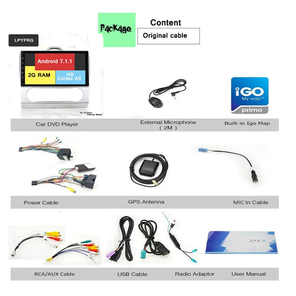 Cheap Octa Core Android 9.0 Fit Ford FOCUS /MONDEO/S-MAX /CONNECT 2005 2006 2007 2008 2009 10 11 Car DVD Navigation GPS Radio System 15