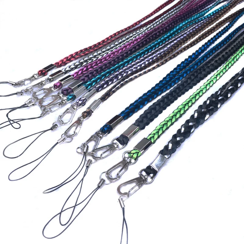wholesale 1000pcs nylon braided wrist hand cell phone mobile chain