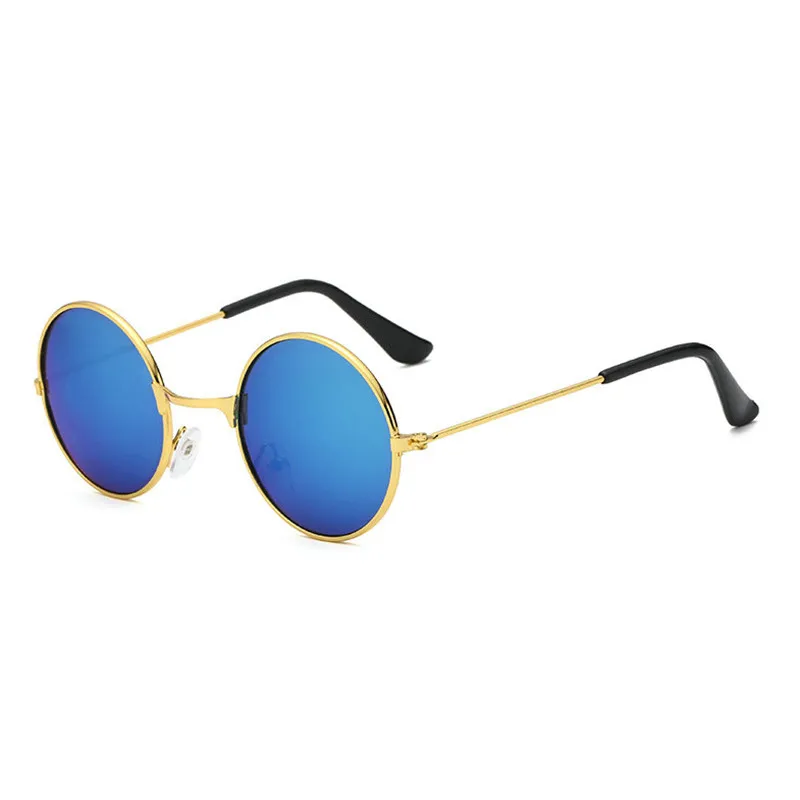 MINCL/круглый милые солнечные очки Брендовая дизайнерская обувь Детские солнечные очки анти-УФ детские Винтаж солнцезащитные очки, девочки, мальчики, дети очки UV400 FML - Цвет линз: blue