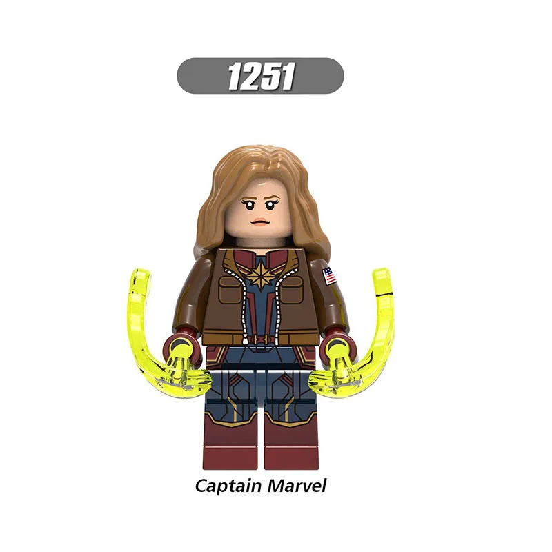 

Single Sale Legoinglys Super Heroes Avengers 4 Endgame Mini Figure Thor Captain Marvel Bricks Learning Toys For Children Gifts