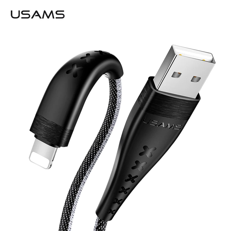 

USAMS Phone Cable for iPhone 6 XR 2A Smart Fast Charging Data Sync Type C Cable for lighting mobile phone Micro usb cable usb c