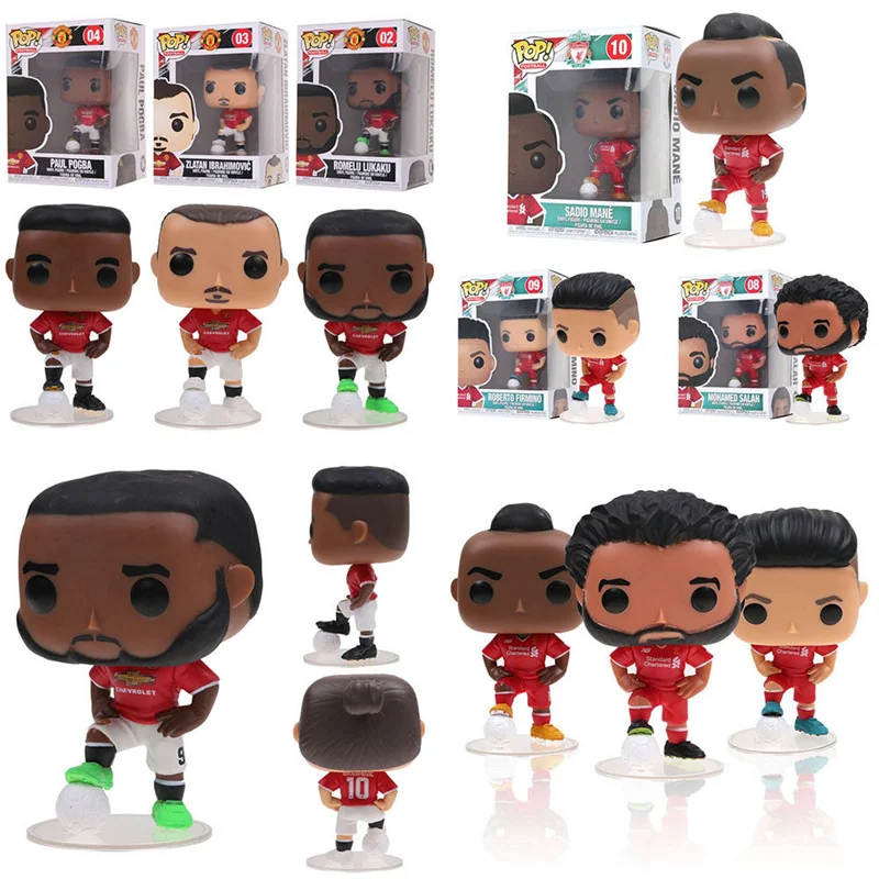 FUNKO POP Manhattan Юнайтед игрушки Ливерпуль Фирмино Садио манет Мохамед Салах Pogba Фигурки игрушки для детей подарок на день рождения