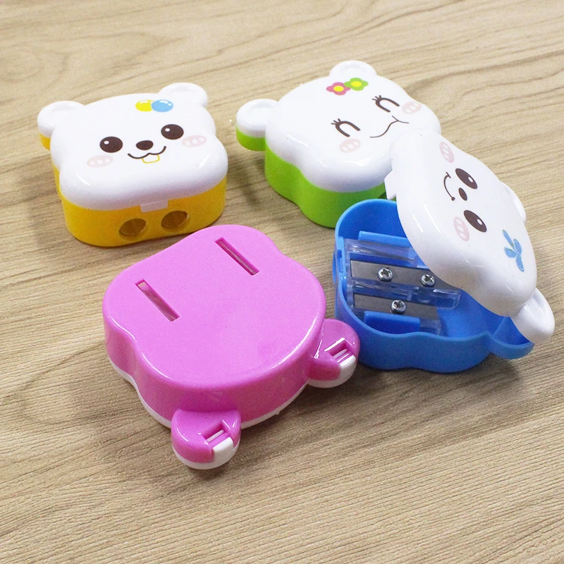 4 цвета kawaii милые пластиковые мультфильм Медведь Автоматическая точилка для карандашей творческие канцелярские подарки школьные