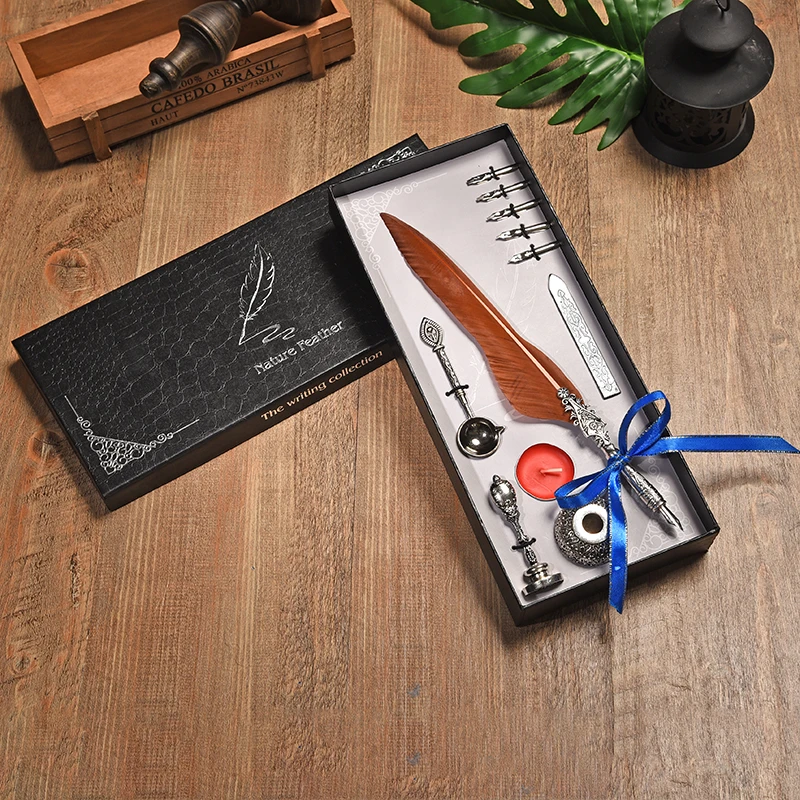 1 комплект перо Dip металлическая авторучка для каллиграфического Quill винтажный набор перьевых ручек ручка для школы и офиса 5 nib