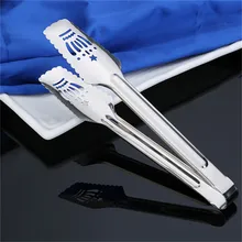 Домашний барбекю зажим для еды серебро из нержавеющей стали Салат Хлеб поп барбекю Буфетная еда зажимы-щипцы кухонный зажим