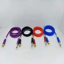 Новейший RCA мягкий зажим шнур 1,8 м силикагель 22 AWG медный провод крюк линия для машинка для татуировки Мотор татуировки аксессуар