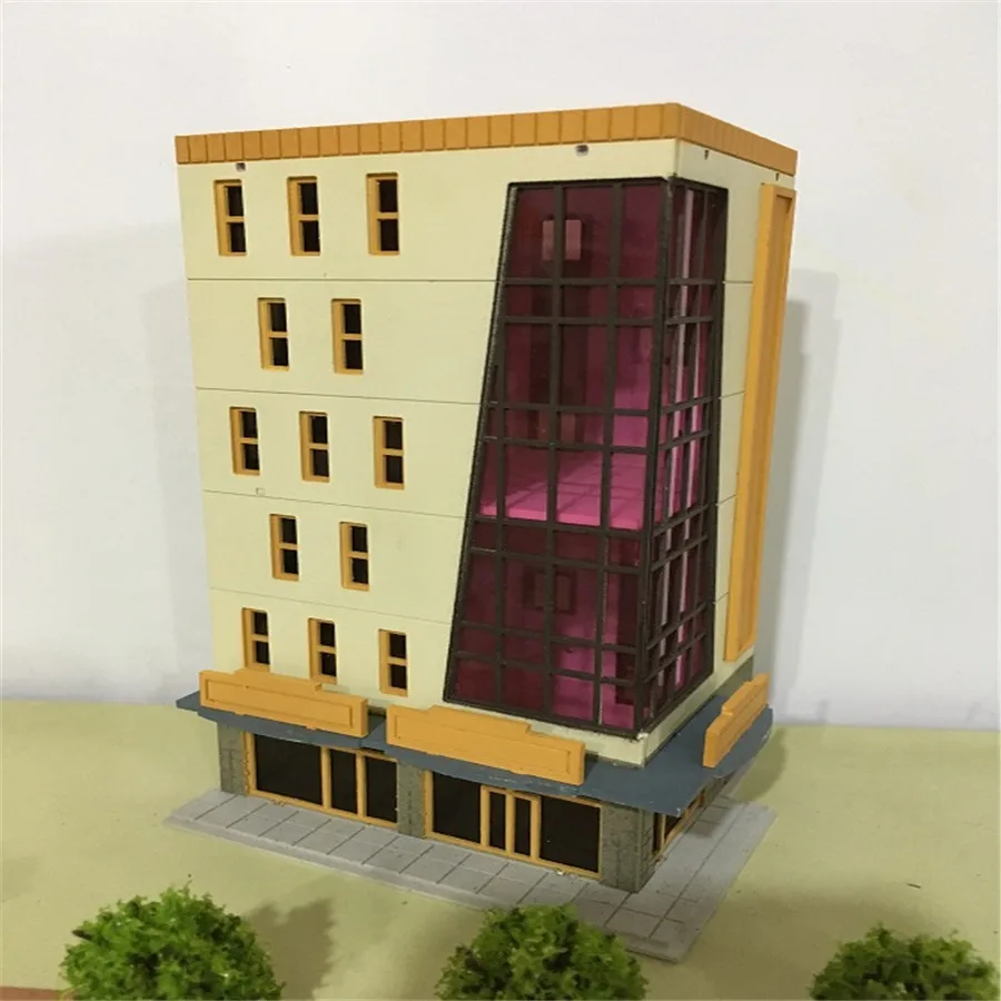 2 шт./лот модель 1:150 N Scale пластиковое цветное здание для конструкции поезда