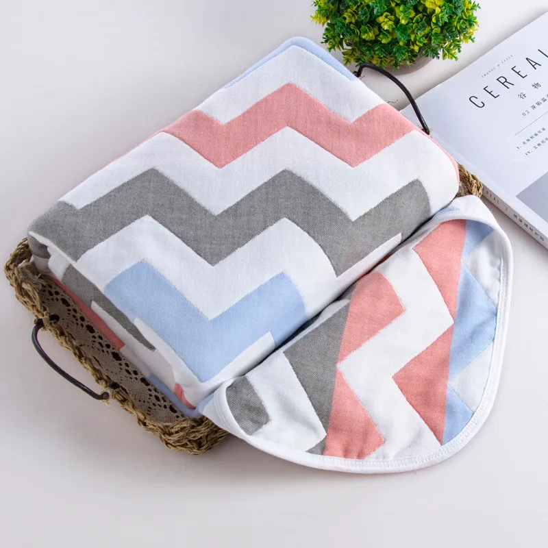 

Pure Cotton Baby Blankets Six Layers Muslin Newborns Swaddle Wrap Infant Bedding Sheet Quilt Multi-usage Bath Towel 110*105CM