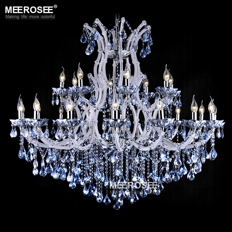 

Blue Color Maria Theresa Crystal Chandelier Lamp/light/Lighting Fixture Large White Chandelier Lusters D1200mm H1000mm