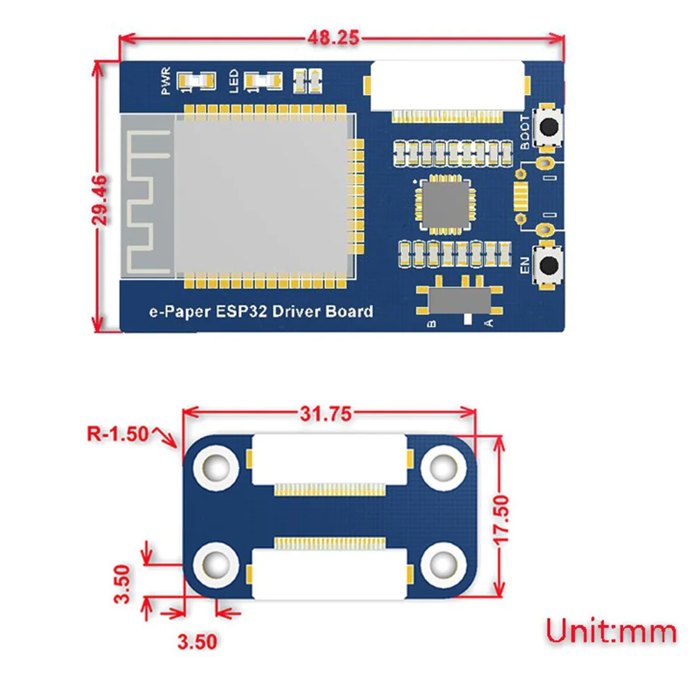 Waveshare Необработанные панели E-Pape ESP32 интернет Универсальный Bluetooth чернильный экран легкий драйвер платы SPI wifi простой в использовании беспроводной