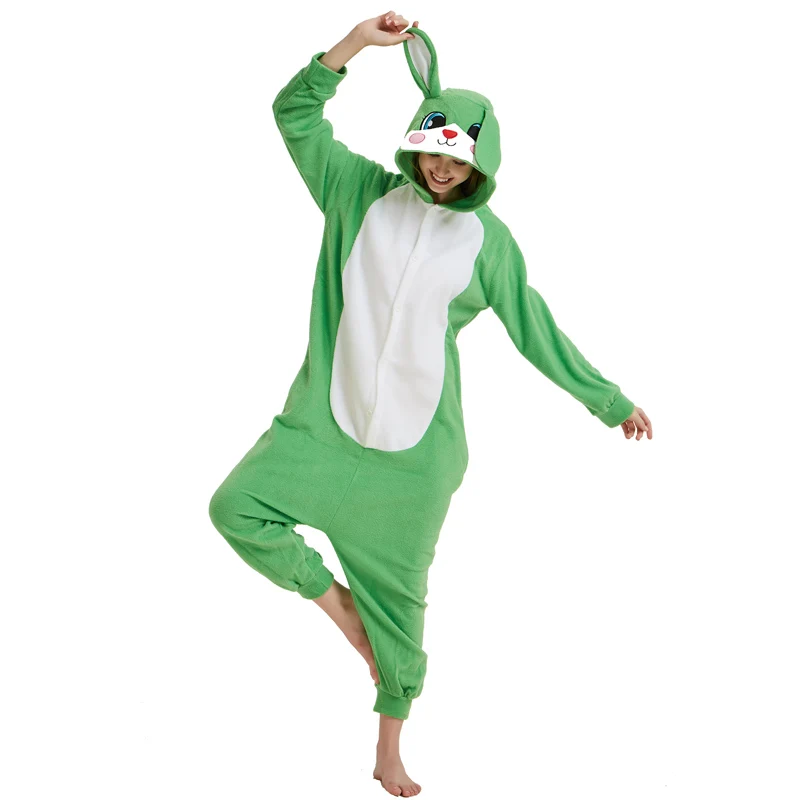 Pijamas de conejo Kigurumi para adultos, ropa de dormir de una pieza para Halloween y Pascua, disfraz de Anime para hombres _ - AliExpress