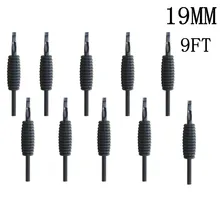 YILONG 10 шт. 19 мм 9FT новейший одноразовый силиконовый черный насадки для тату советы и сцепление с наконечником