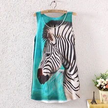 Summer Style Women Horse Pattern Print Tops Round Neck Sleeveless Vintage Tribal Print Fitness Loose Workout Casual Tank Tops