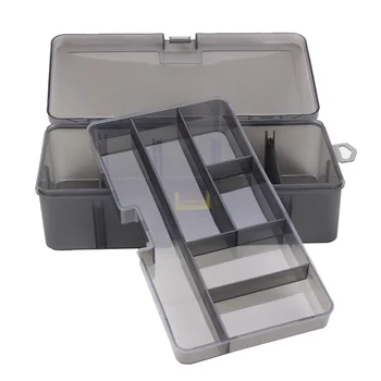 

Dual Layer Fishing Tackle Box Accessories Lures Bait Storage Case Shrimp Boxes For Lure Cover Organizer Baits Pesca Container