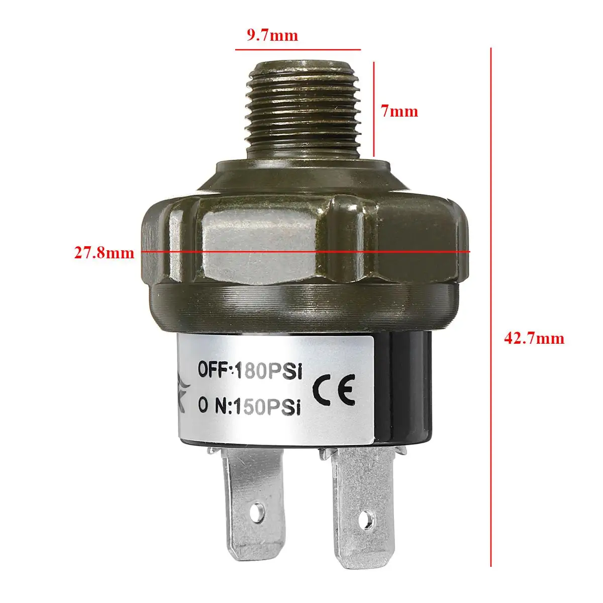 1/" до 1/4" NPT разъем PSI воздушный компрессор для езды переключатель давления на бак контроль 70 90 100 120 150 180psi