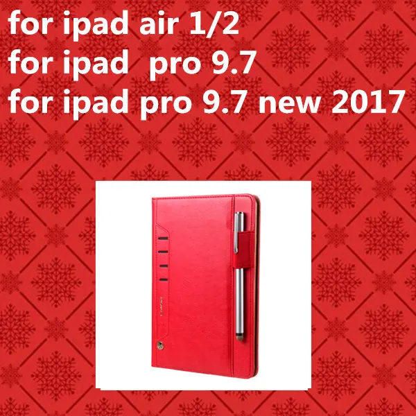 Кожаный чехол для ipad pro 11 дюймов 10,5 ''для ipad Mini 1, 2, 3, 4 для ipad 5 6 7 8 9 воздуха 1 2 pro 9,7 искусственная кожа полностью защищающий чехол - Цвет: 9.7inch Red