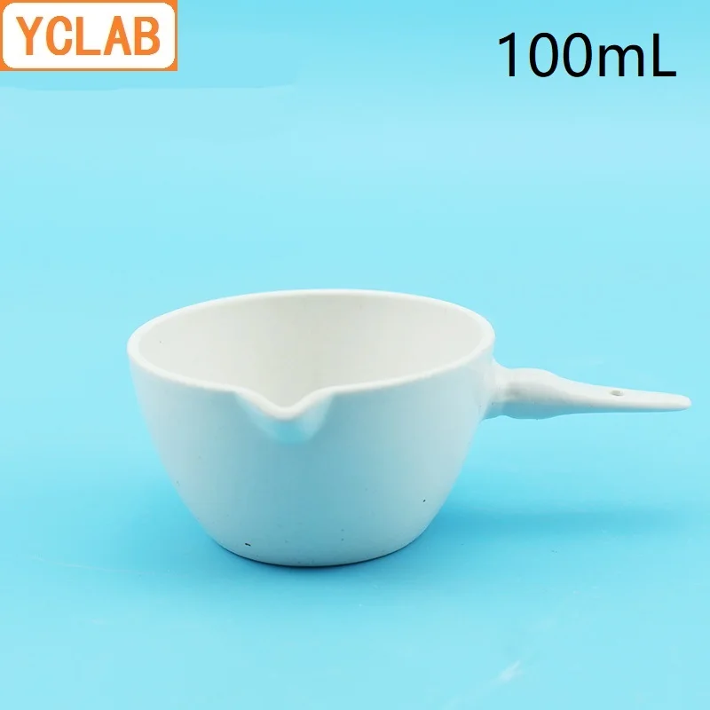 Yclab 100ml Ceramic Evaporating Dish With Handle Pottery Porcelain