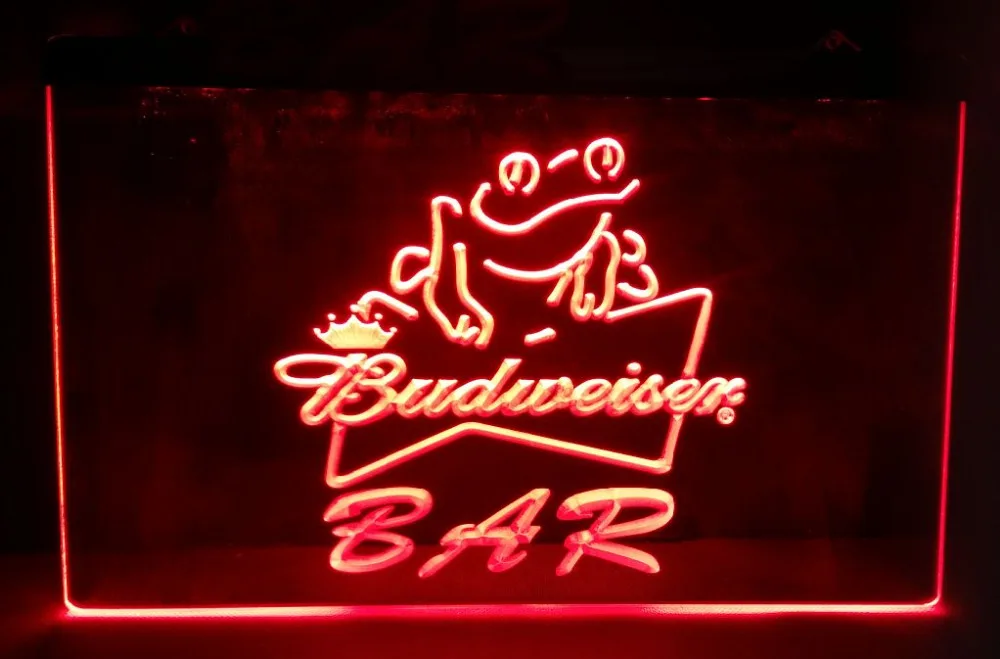 Лягушка Budweiser пивной бар новая резьба знаки светодиодный неоновая вывеска для