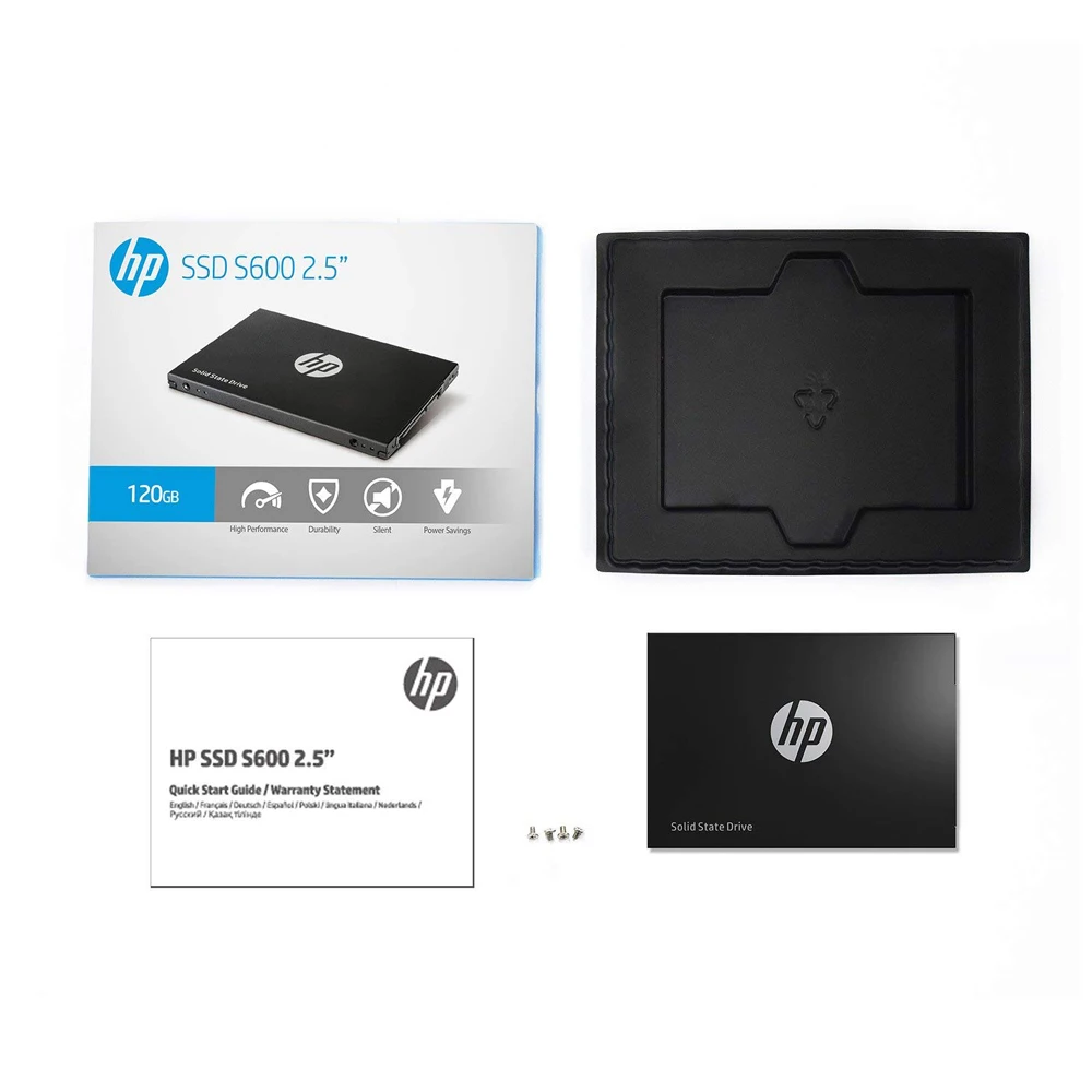 HP SSD 120 ГБ S600 2 5 &quotSATA III 3D NAND Внутренний твердотельный накопитель до 520 МБ/с./С/500