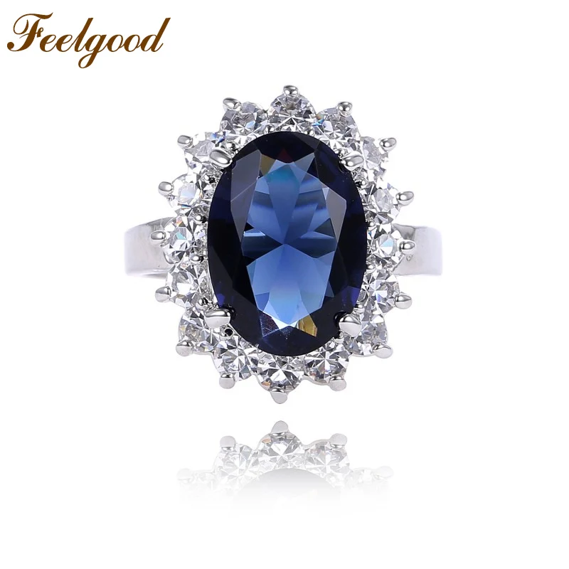 feelgood top quality classic princess diana ring blue austrian crystal wedding engagement rings for women - Princess Diana Wedding Ring feelgood top quality classic princess diana ring blue austrian crystal wedding engagement rings for women - Princess Diana Wedding Ring