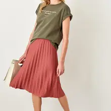 Trendyol цвет розовый Pilise трикотажная юбка TWOSS19FV0195