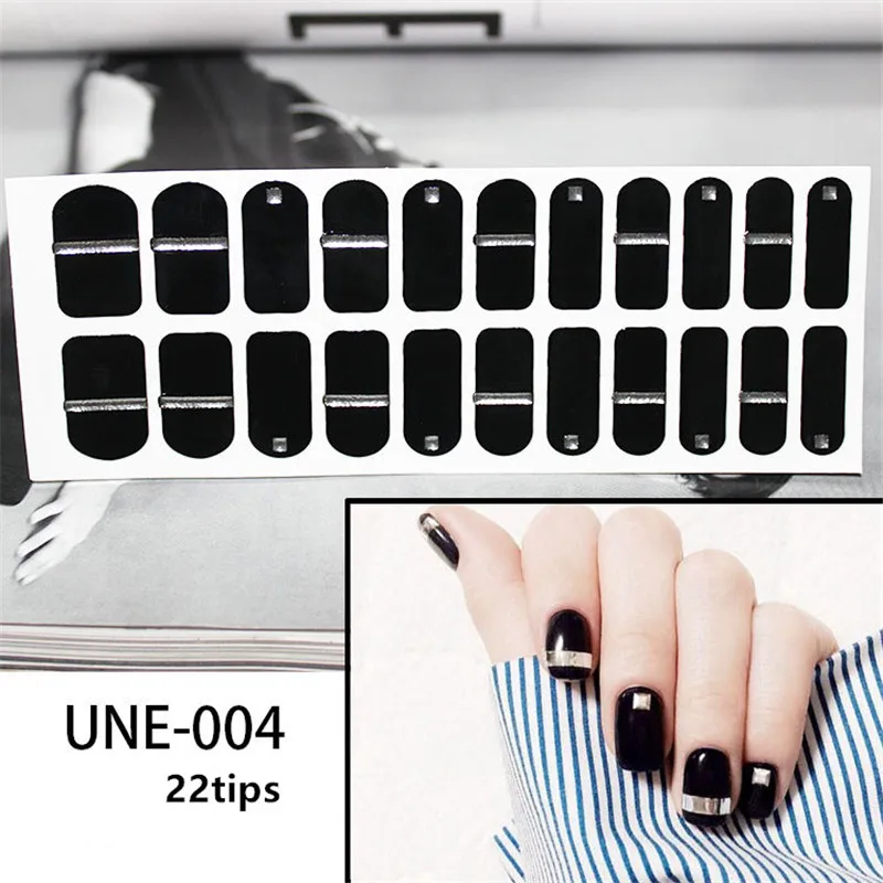 Etiqueta do Unha Fita de Tira de Metal Decoração do Unha Adesivos de Unhas Ouro Prata Listra Linhas 3d Multi-tamanho Adesivo Faça Você Mesmo 10 Pçs 4 10 pçs etiqueta do prego ouro prata
