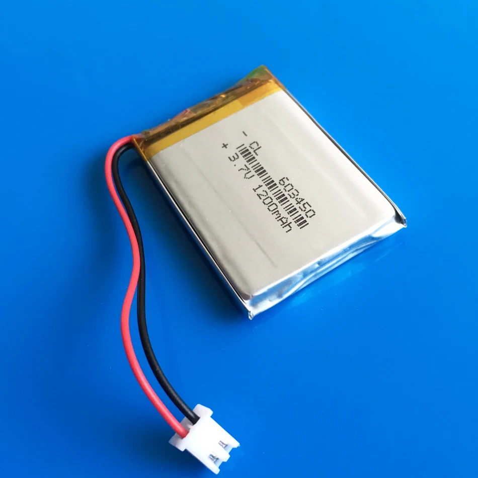 

3.7V 1200mAh li polymer lithium rechargeable battery XHR-2P 2.54mm plug for GPS PDA DVD bluetooth recorder e-book camera 603450