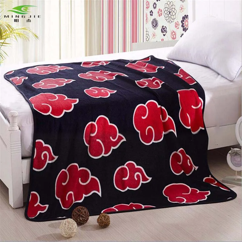 Neue Anime Naruto Shippuden Akatsuki Weiche Warme Korallen Fleece Plüsch Decke Bett teppich dropship 150x200 120x150 cm 1 stücke kinder geschenk Kaufen