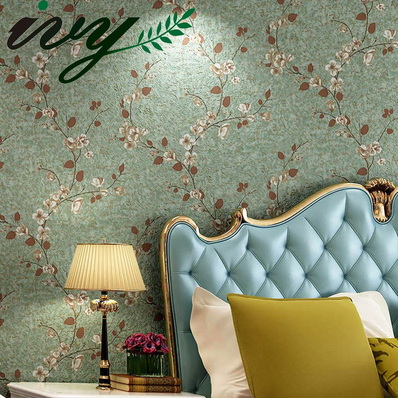 

IVY MORDEN Vintage Floral Wallpaper European Luxury Flowers Wall Paper Rolls Non Woven Photo Murals Home Decor Living Room