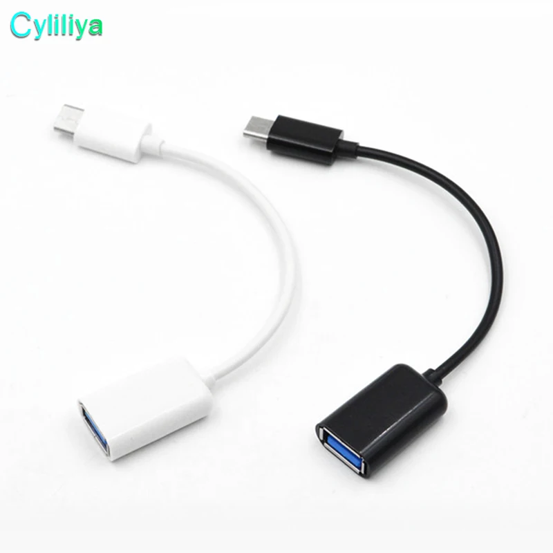 type C OTG usb-адаптер, кабель 3,1 type-C штекер USB 3,0 A Женский OTG адаптер для кабельного шнура Белый/Черный 16,5 см