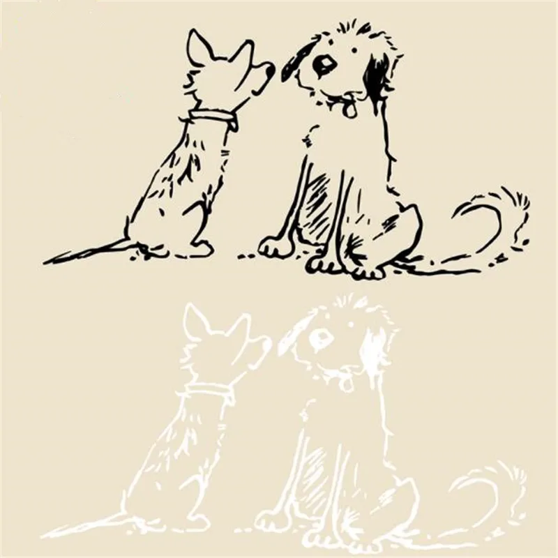 

Animal Street Icon Women Men Clothes 253mm Dog Friends Iron on transfer Printing Patches for clothing T-shirt Patch Diy Stickers