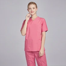 V-образный вырез, набор инструментов для медицинской обработки врачей Костюмы больничные хирургические халаты стоматологический Красота салон Спецодежда лабораторный халат Топ и штаны, спортивный костюм