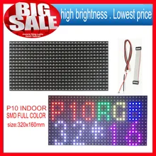 P10 SMD крытый 1 шт светодиодный модуль размером 320*160 мм 32*16 пикселей 1/4 сканирования для Полный цвет Программируемый СВЕТОДИОД Прокрутка дисплей