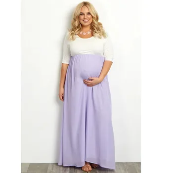 

Plus Size Chiffon Maternity Dresses For Pregnant Women Clothes Long Straight Pregnancy Dresses Vestidos Gravidas Mother Clothing