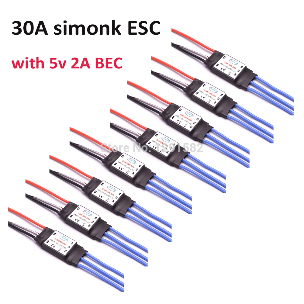 

30A Simonk ESC Electronic Speed Controller 5V 2A BEC For F450 S500 500mm RC Quadcopter